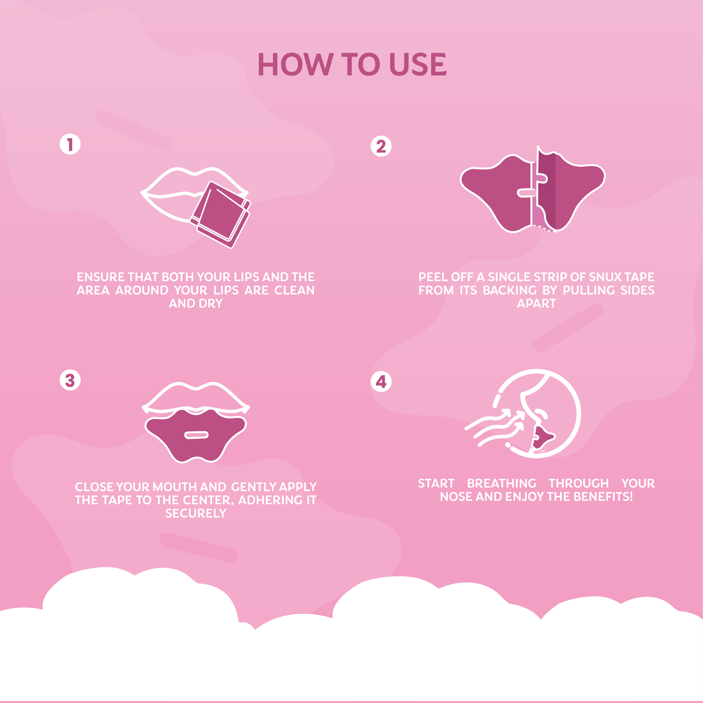 Snux Mouth Strips - Pink (30 Strips)