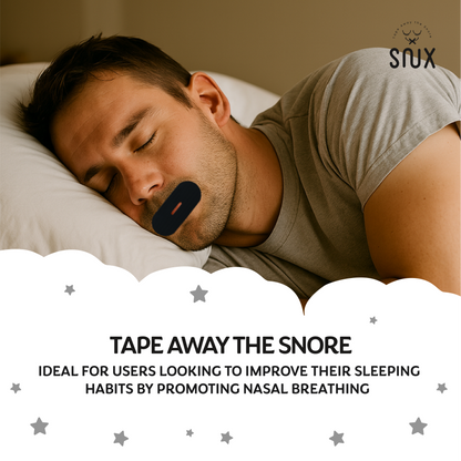 Snux Mouth Tape – Oval Vented (Black)