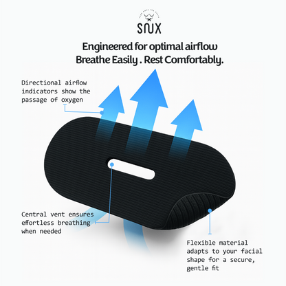 Snux Mouth Tape – Oval Vented (Black)