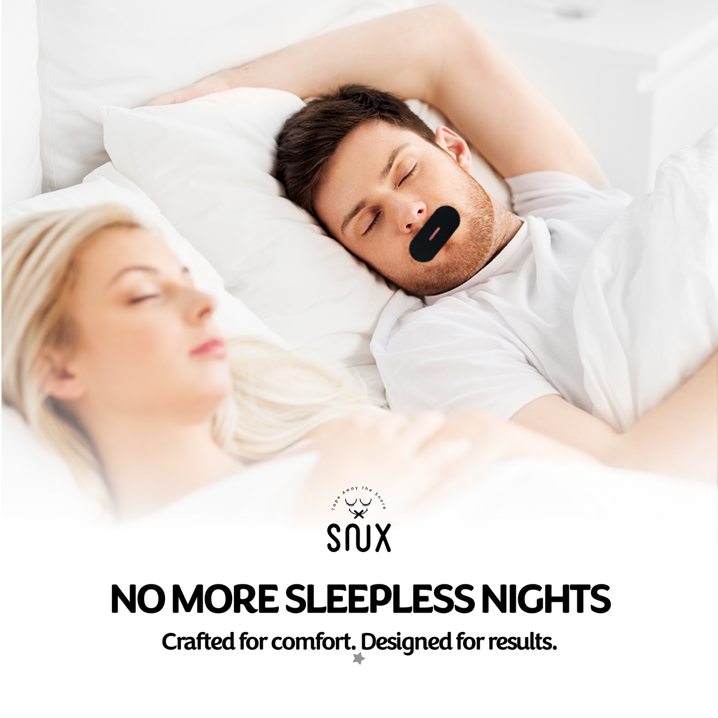 Snux Mouth Tape – Oval Vented (Black)
